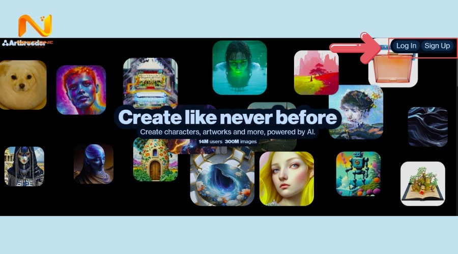 Hướng dẫn cách đăng nhập Artbreeder AI