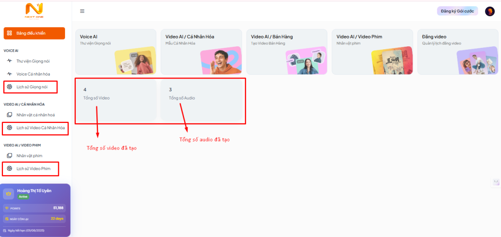 Hướng dẫn kiểm tra lịch sử hoạt động trên Vidio Next 2 
