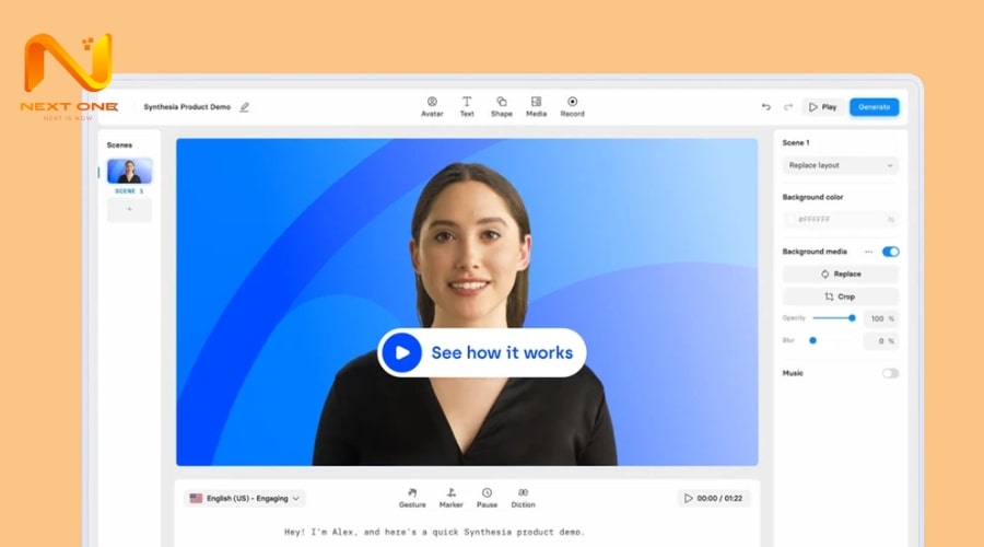 Phần mềm Synthesia.io
