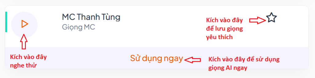 Tạo voice AI nhanh từ thư viện có sẵn trong Vidio Next 4