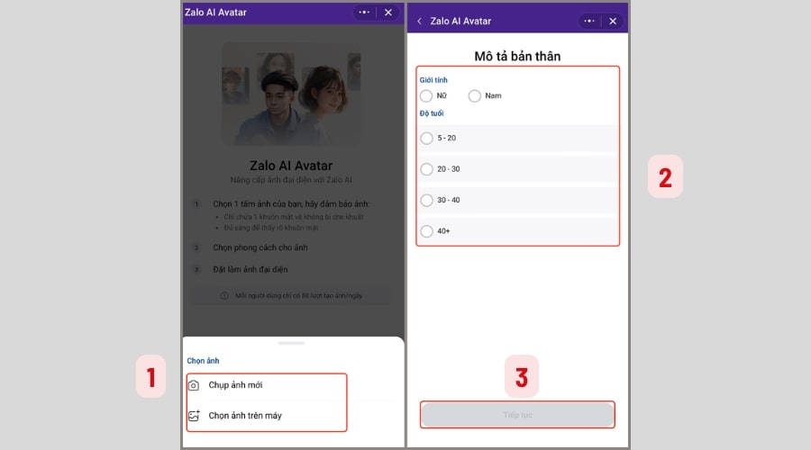 Hướng dẫn cách tạo Zalo AI Avatar