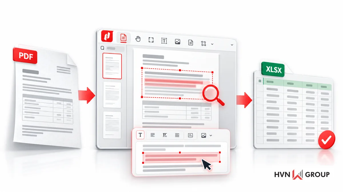 Quy trình OCR hồ sơ scan và chuyển bảng PDF sang Excel bằng Nitro PDF